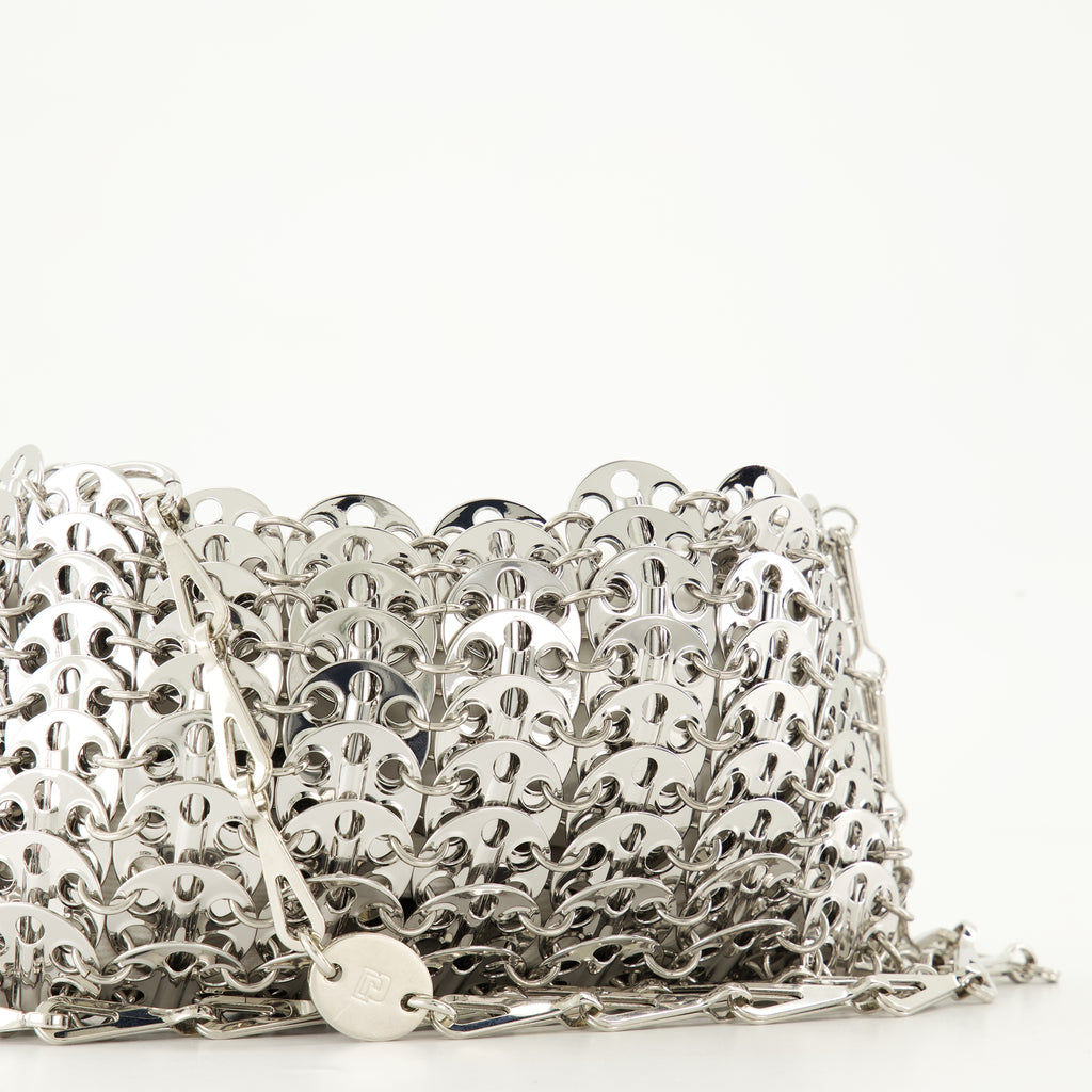 Bolsos de mano y al hombro Icónica Bolsa Nano Plateada 1969 Rabanne Plata Mujeres