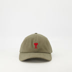 Chapeaux, casquettes et bonnets Casquette AMI de coeur Ami PARIS Kaki Unisexe