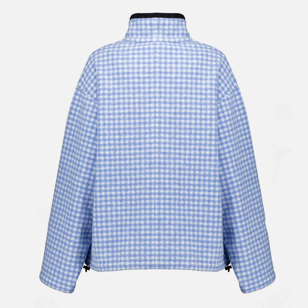 Vestes Vichy Karomuster Fleece-Jacke Miu Miu Bleu Femme