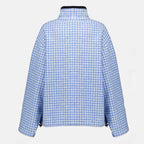 Vestes 비시 체크 플리스 자켓 Miu Miu Bleu Femme