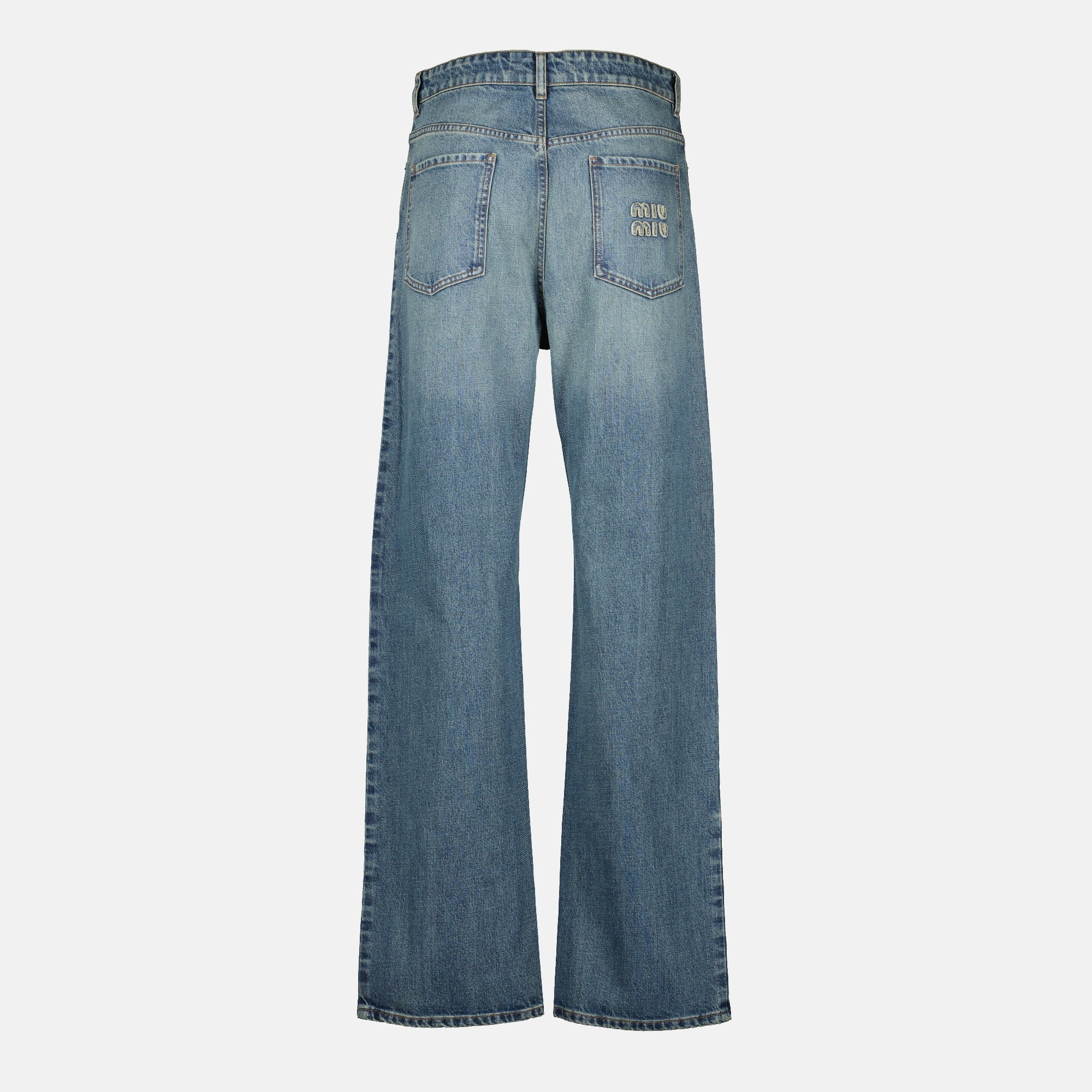 Embroidered Blue Jeans Miu Miu - Women – myCompañero