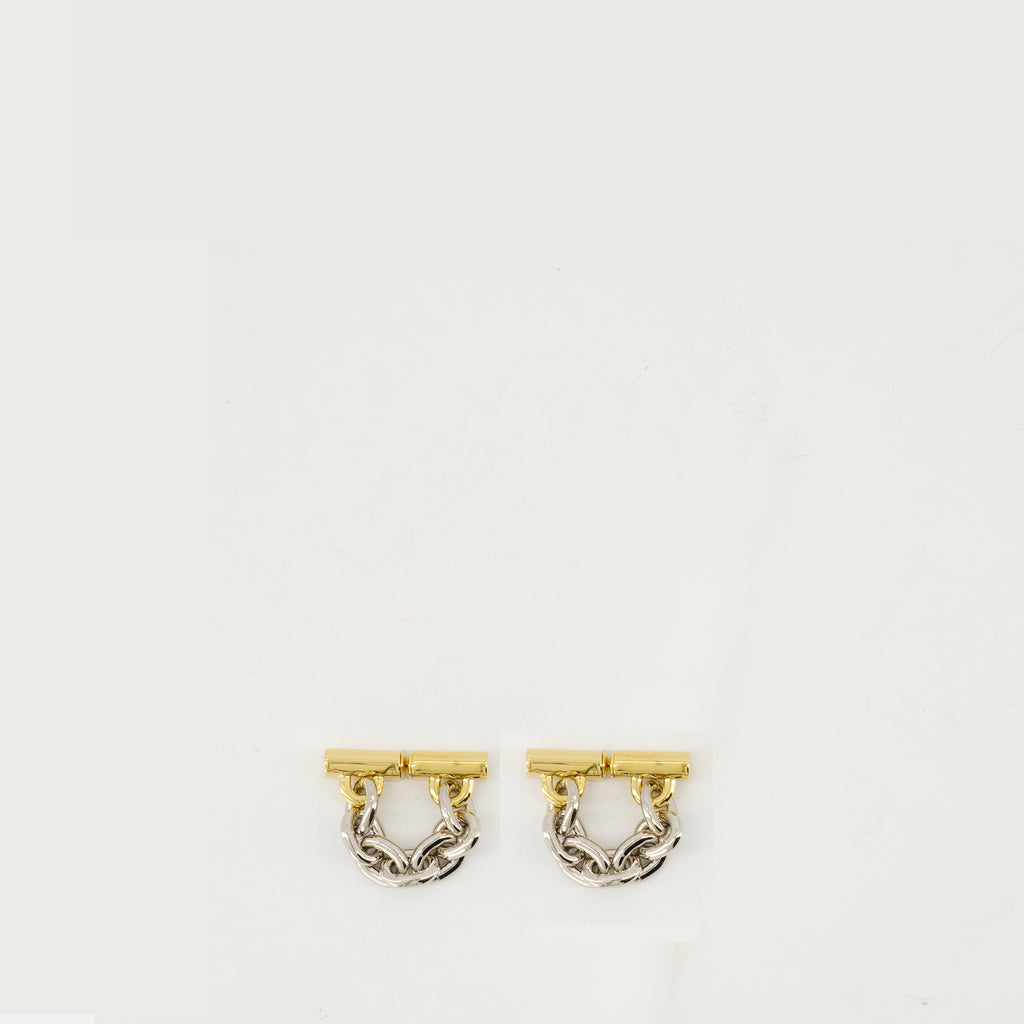 Joias Boucles d'oreilles Chain Link Rabanne Prata Femme