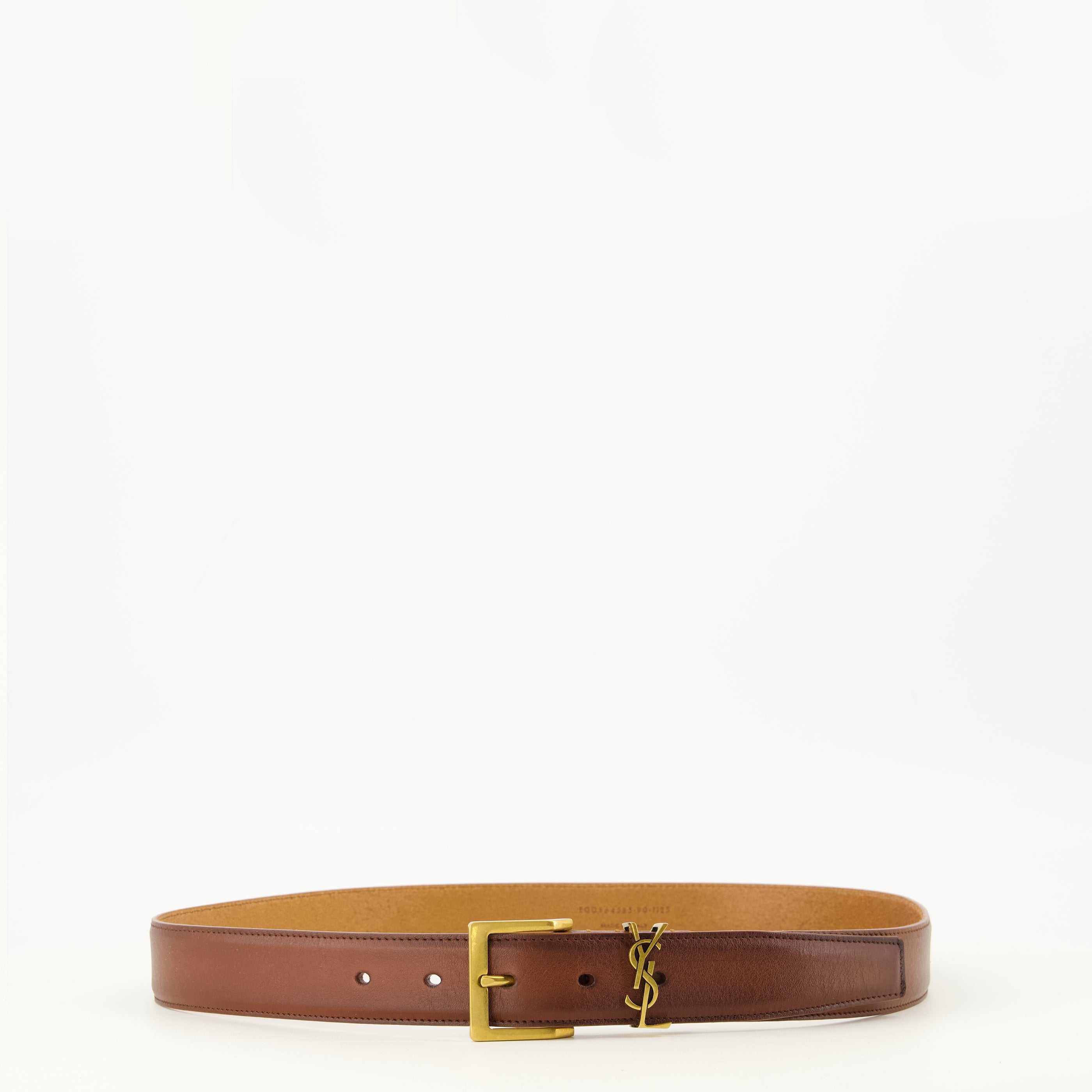 Ceintures Cinturón de Cuero Marrón Cassandre Vadim Saint Laurent Marron Homme