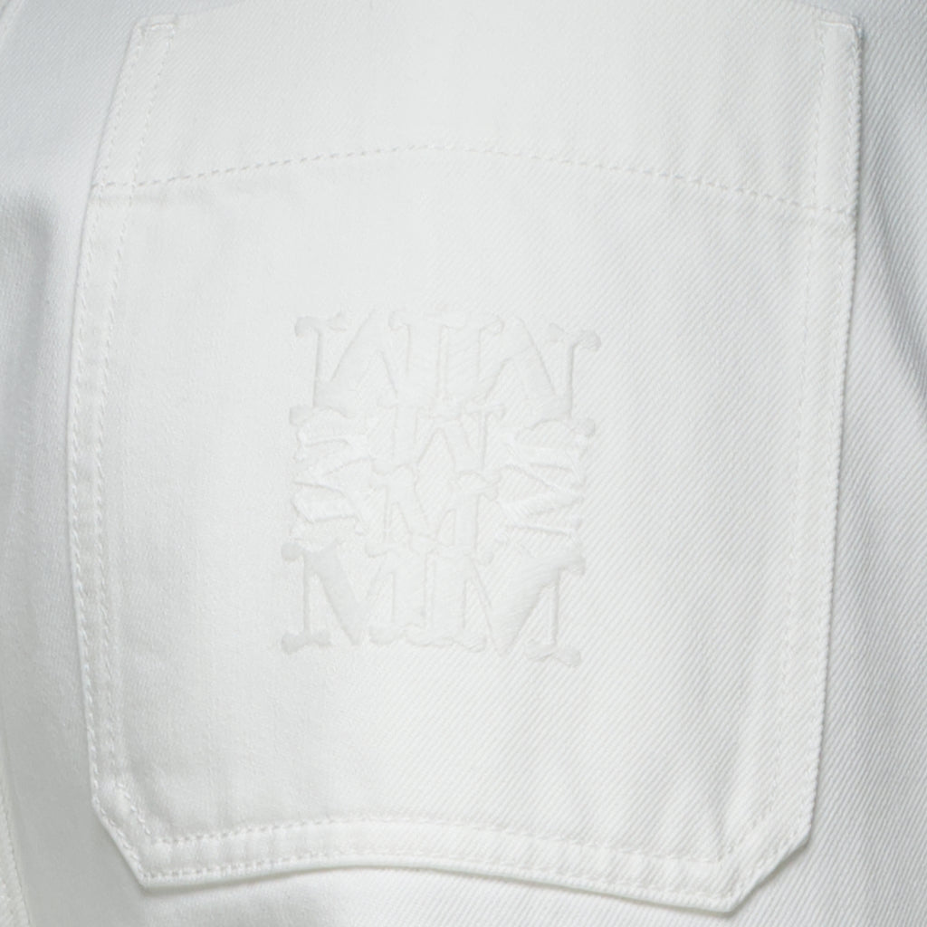 Pantalons Pantalones de Algodón Bull Blancos Anchos Max Mara Blanc Femme