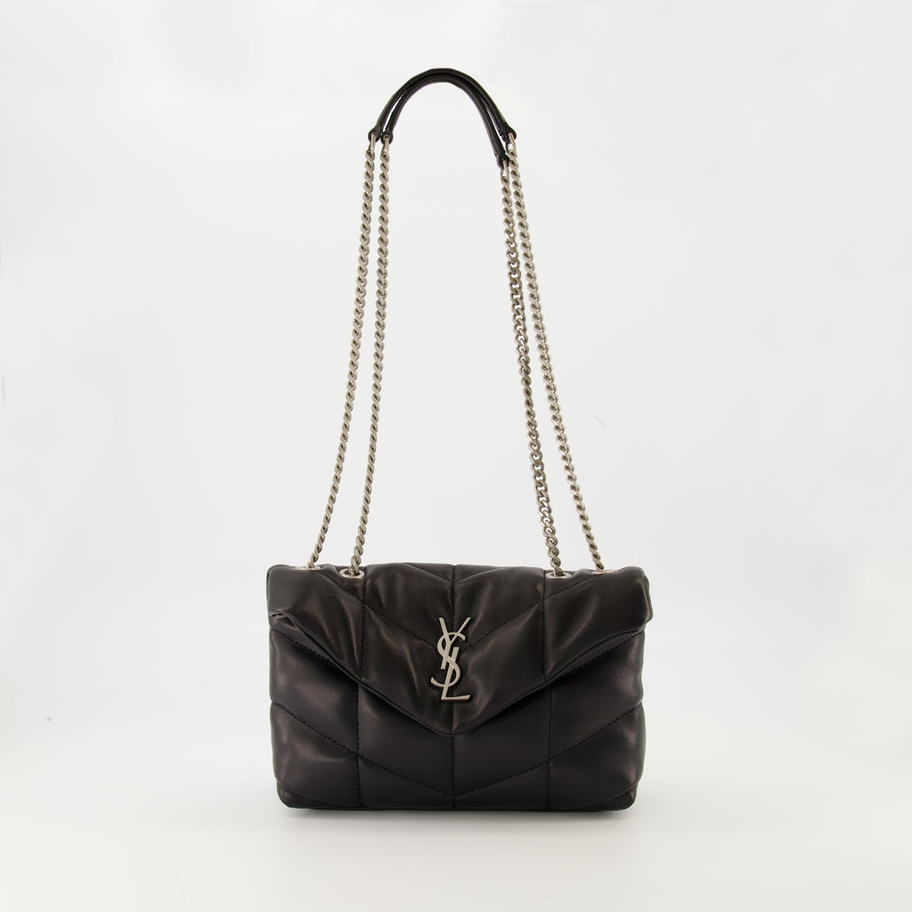 画像: サン・ローランの女性用パファートイバッグ - 2025年秋冬 - 正面からのビュー