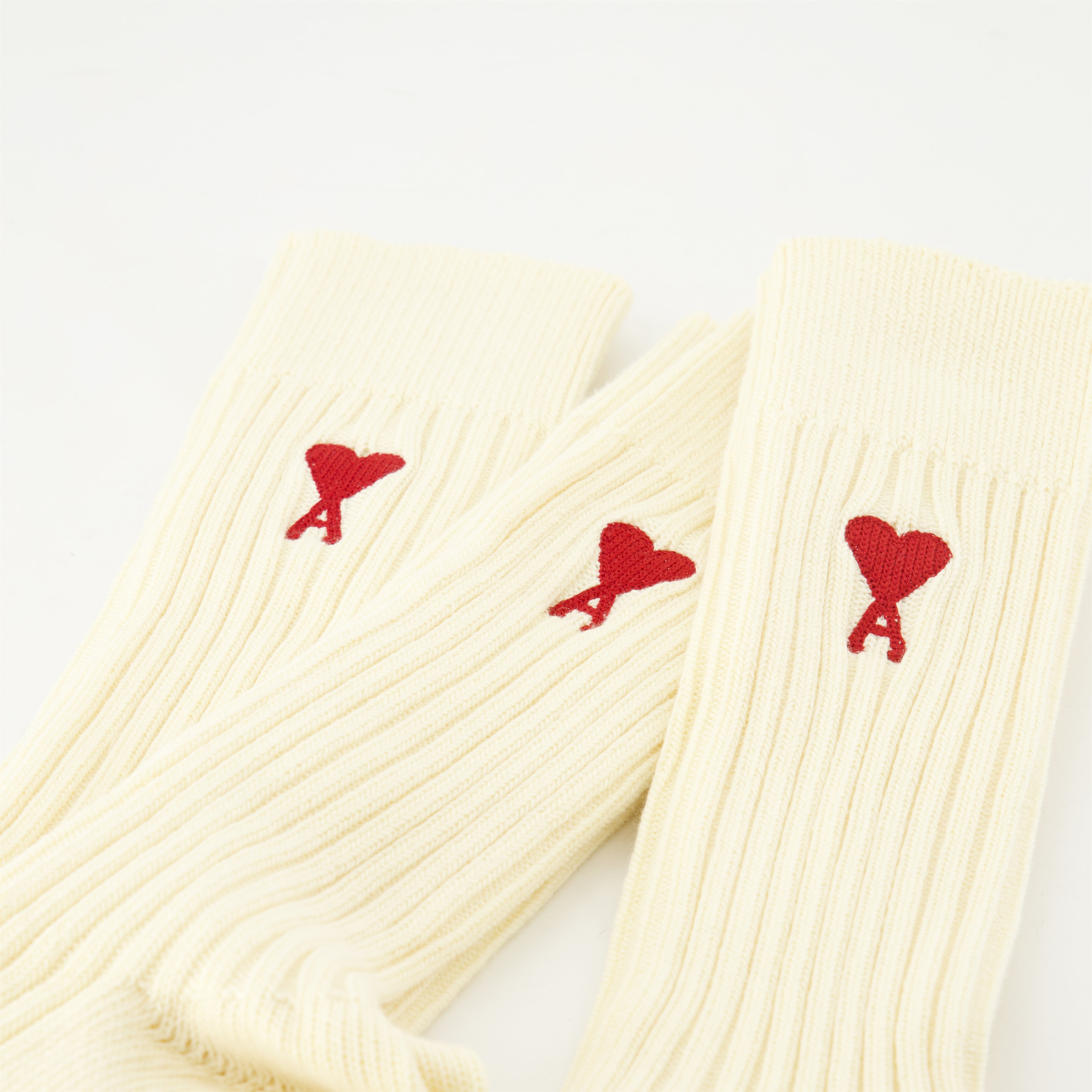 언더웨어 및 홈웨어 AMI Heart Socks Ami PARIS 베이지 남여공용