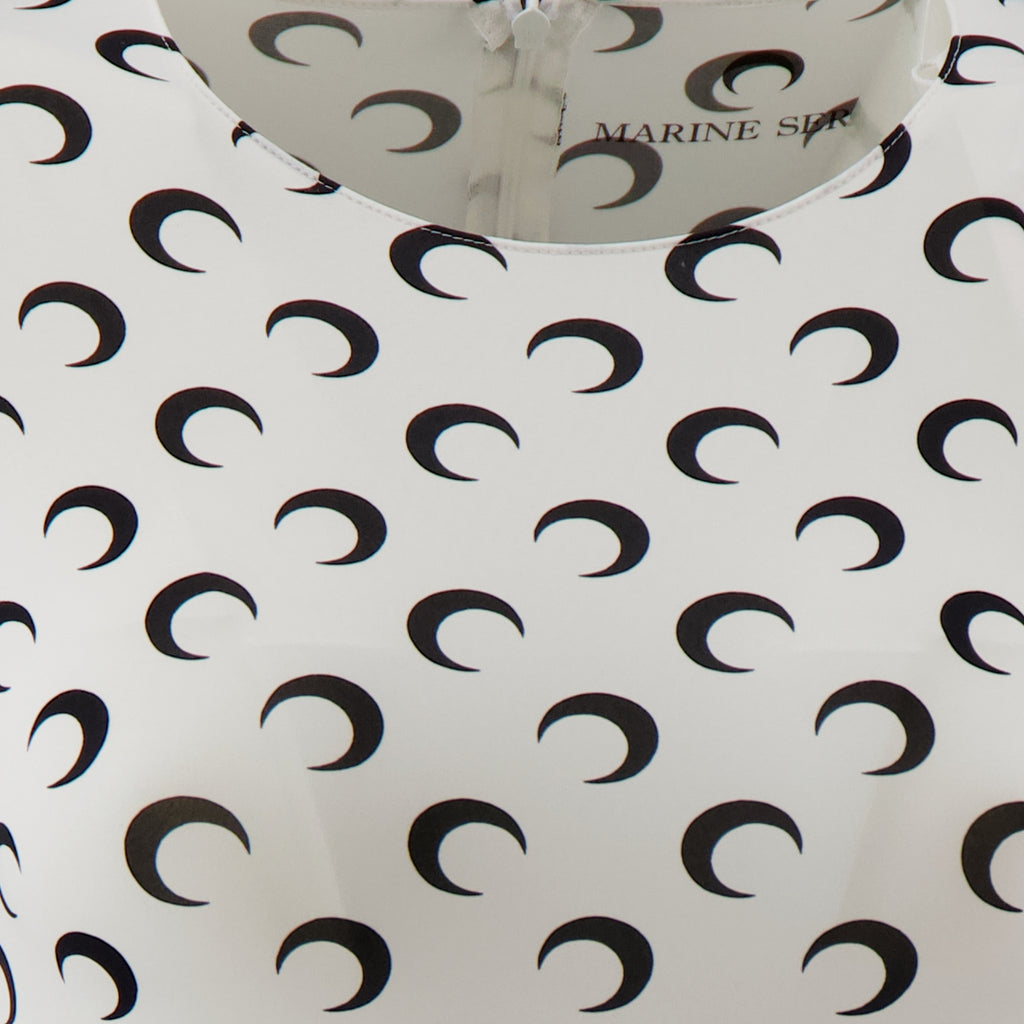 Immagine dell'articolo Tuta lunga Jersey Moon bianca del marchio Marine Serre per Donne - Stagione Autunno-Inverno 2025 - Vista Dettagliata 1