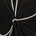 Top Top Decorato con Perline Moschino Nero Donne