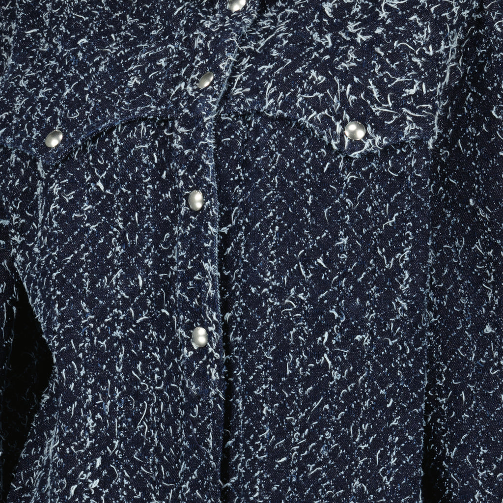 Vestes 네이비 블루 부클 데님 오버셔츠 Iro Bleu foncé Femme