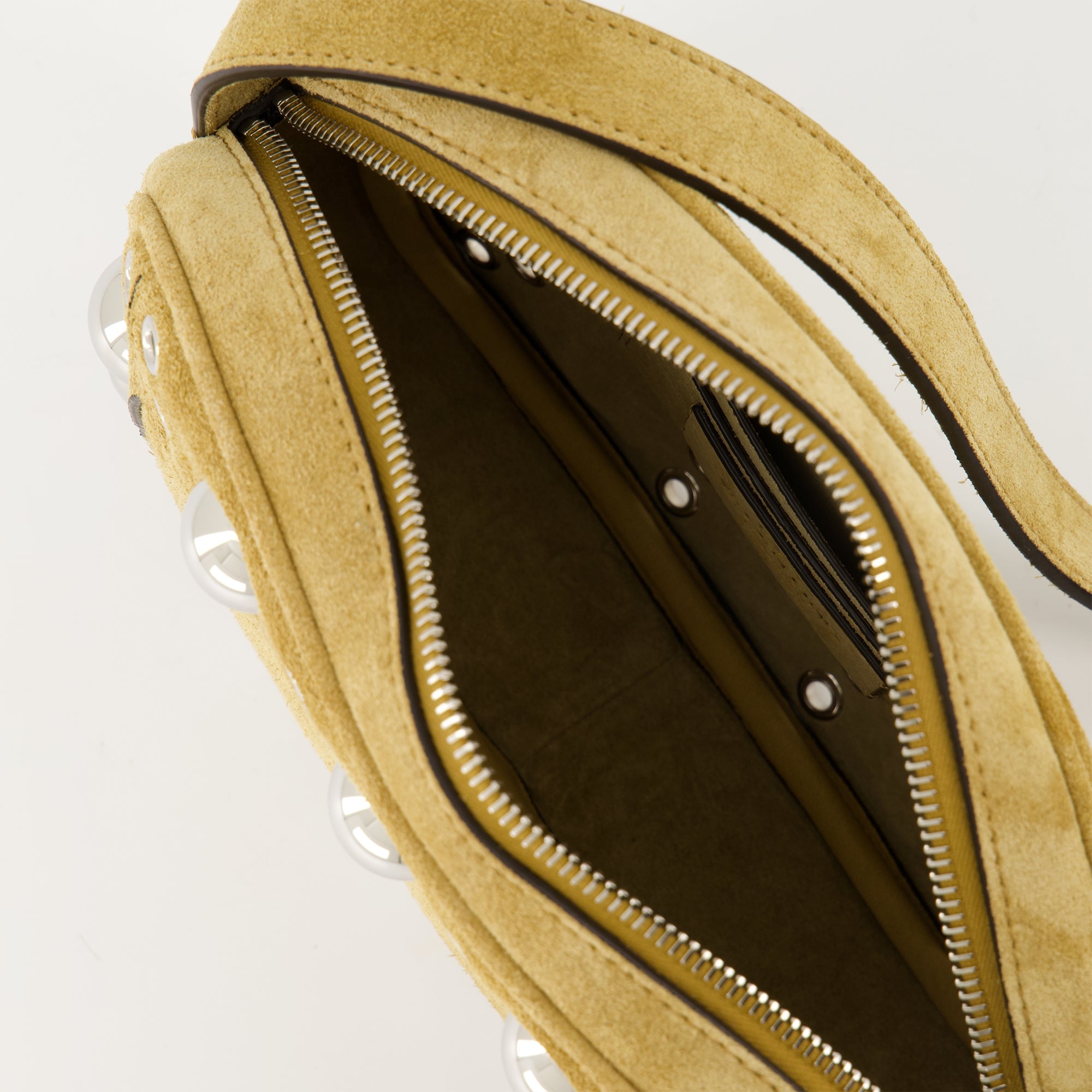 Sacs bandoulière Pochette Nellcôte en daim Valentino Garavani Beige Femme