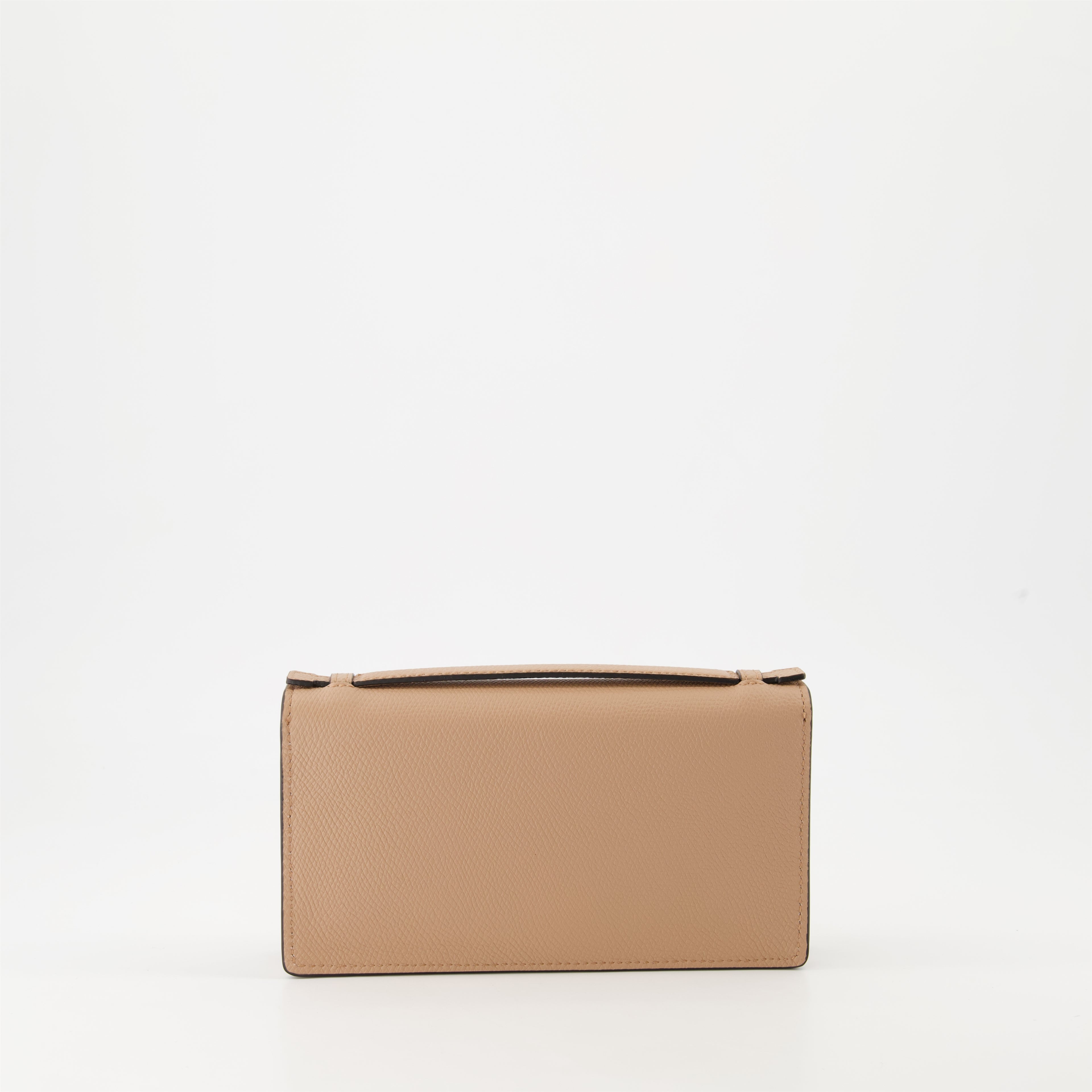 Kleine lederwaren Portefeuille VLogo à chaîne Valentino Garavani Rosa Femme