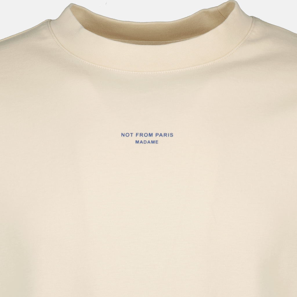 Imagen del artículo Camiseta beige con lema de la marca Drole De Monsieur para Hombre - Temporada Primavera-Verano 2026 - Vista Detallada_1