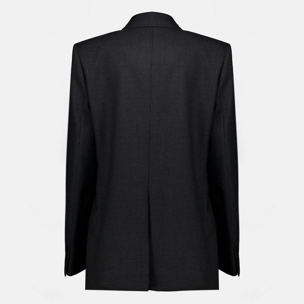 Vestes Schwarzer Woll-Blazer Saint Laurent Noir Homme