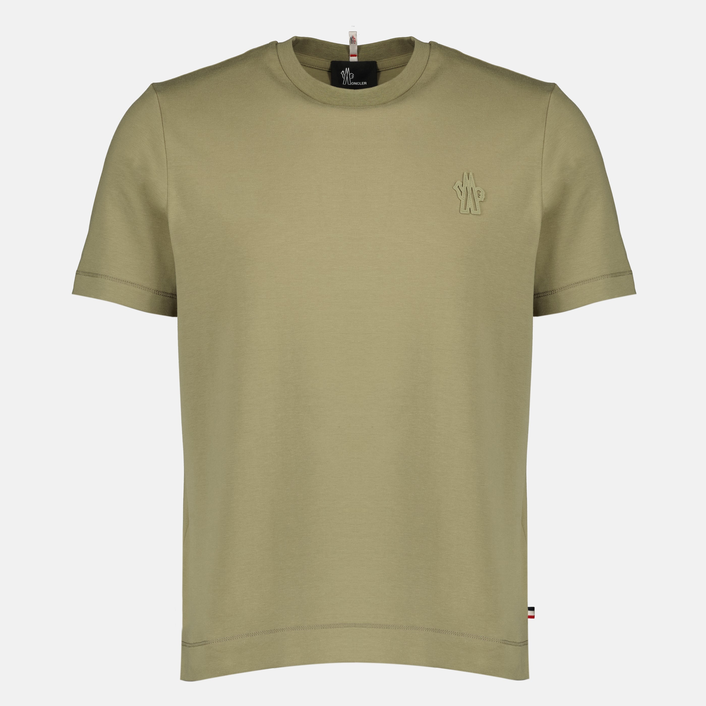 T-shirts Lot de trois t-shirts en coton noir, beige et kaki Moncler Grenoble Multicolore Homme