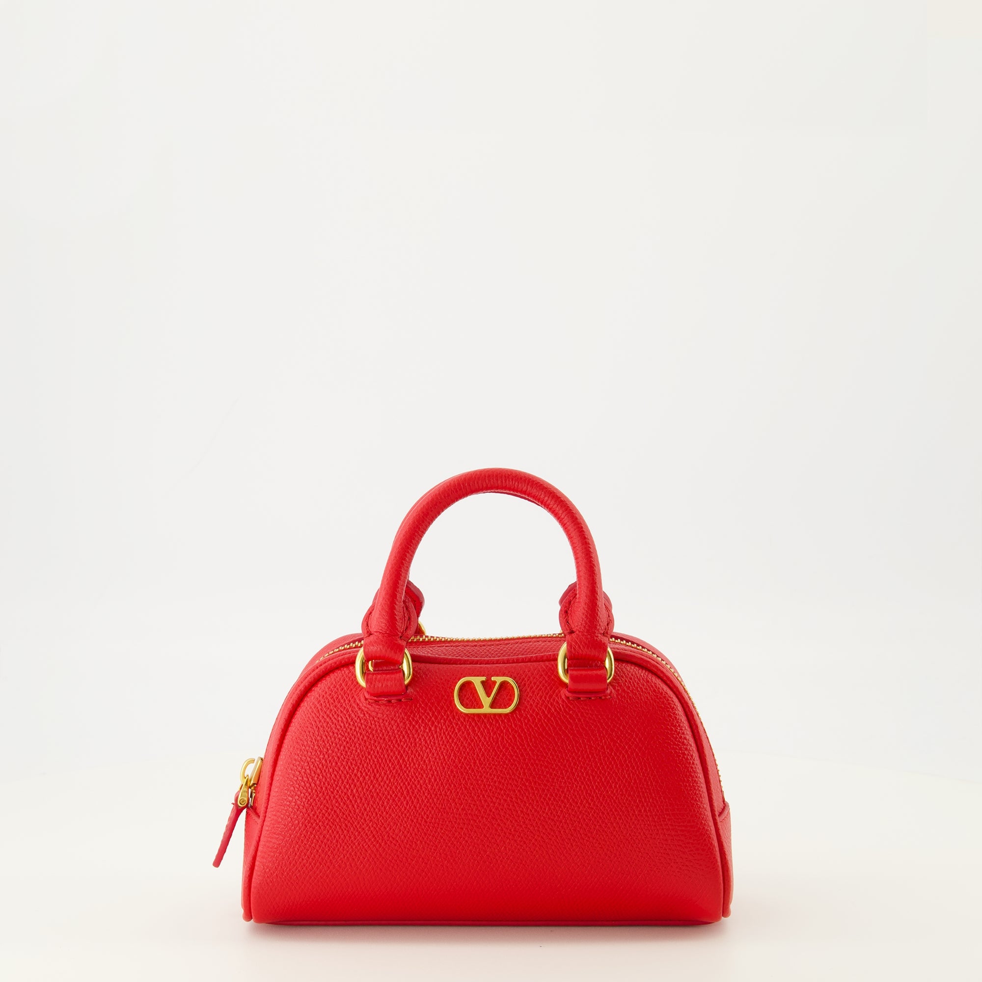 Image de l'article Mini sac Bowling Vlogo rouge de la marque Valentino Garavani pour Femme - Saison Printemps-Été 2026 - Vue de Face