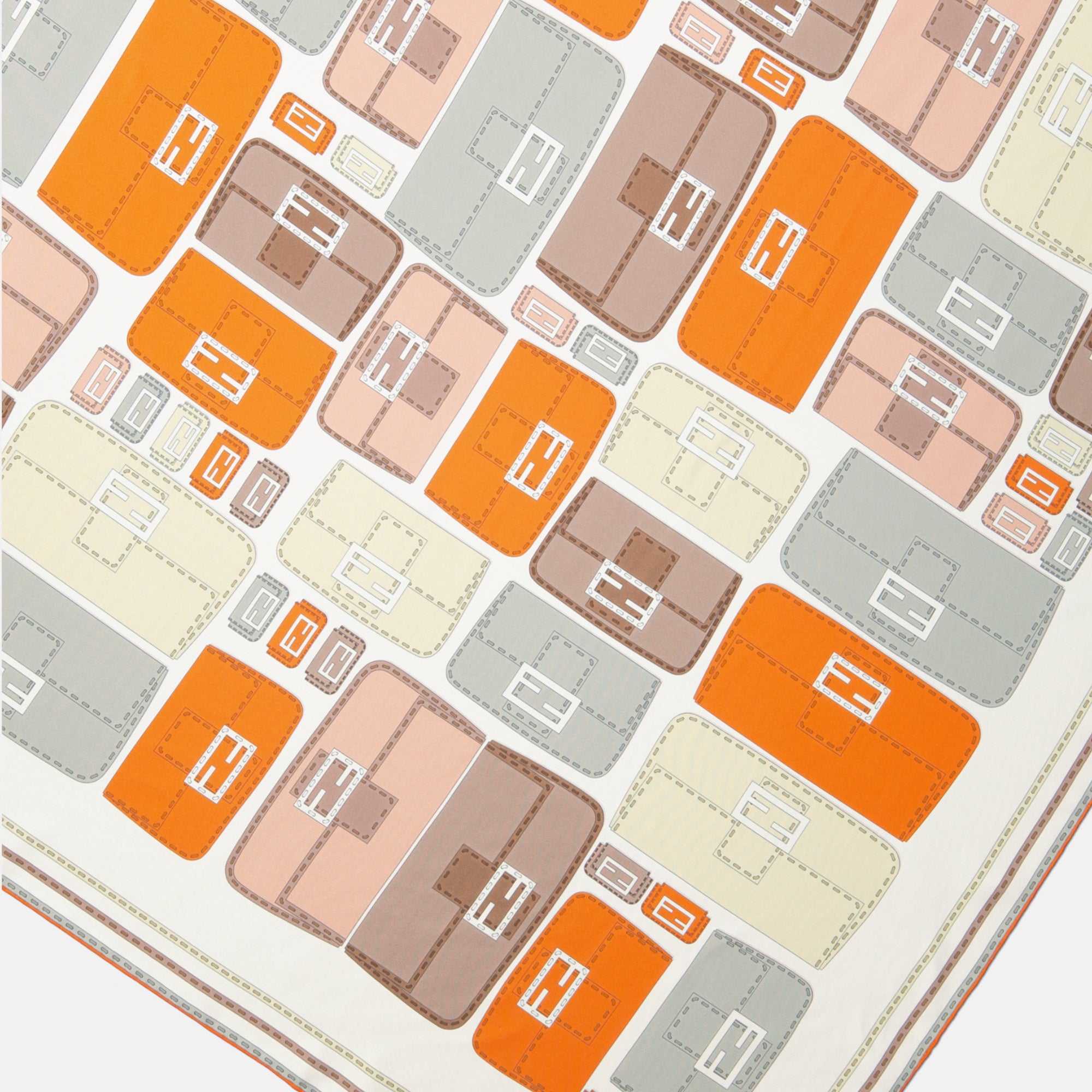 Scarves and gloves Baguette Scarf Fendi Orange Femme