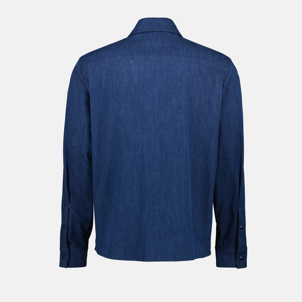 Chemises Chemise en denim Moncler Bleu foncé Homme