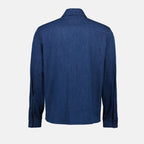 Chemises Chemise en denim Moncler Bleu foncé Homme