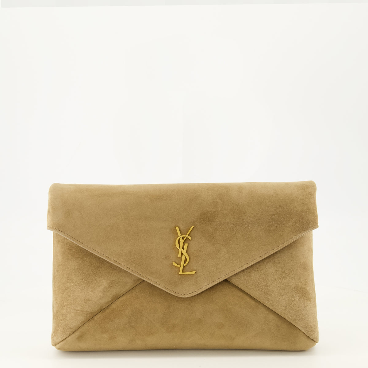 Pochettes Beige Suede Cassandre Pouch Saint Laurent Beige Femme
