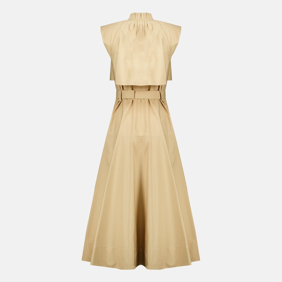 Robes Abito Midi in Popeline Burberry Beige Femme