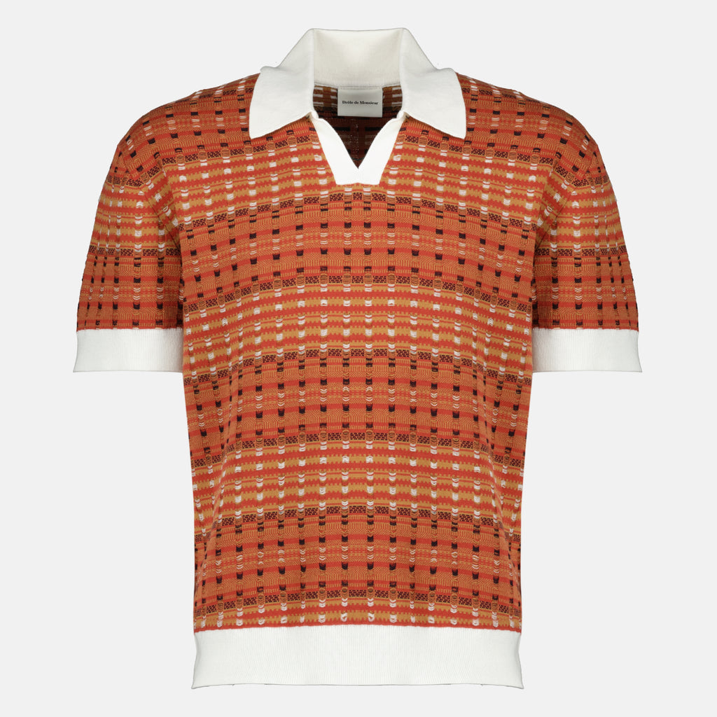 Imagen del polo de punto coogie rojo de la marca Drole De Monsieur para Hombre - Temporada Primavera-Verano 2026 - Vista Frontal