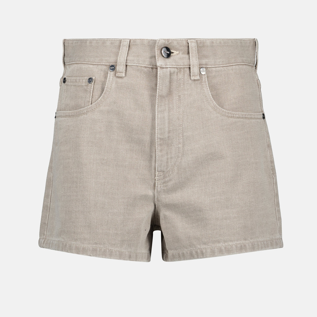 Shorts Short en denim Fendi Gris Femme