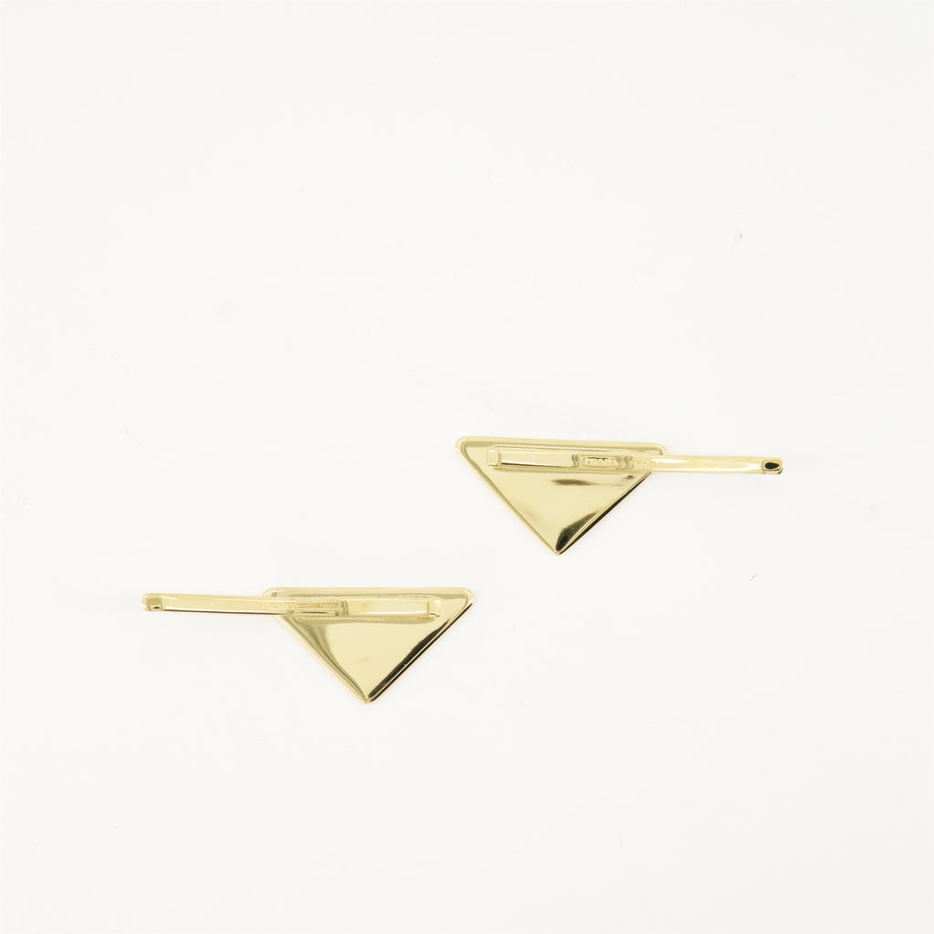 Hats, caps and beanies Épingles à cheveux Triangle Prada Black Femme