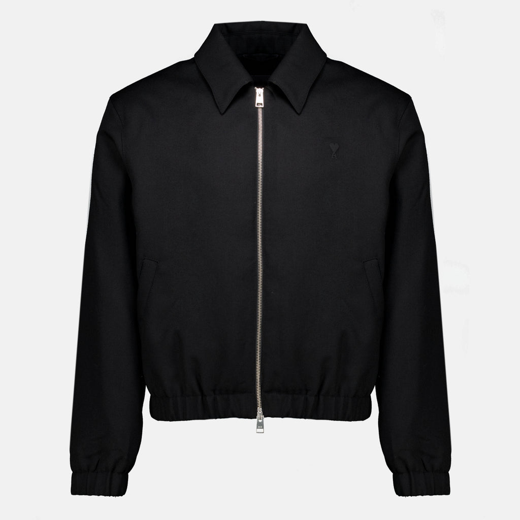Vestes Blouson noir en laine Ami PARIS Noir Homme