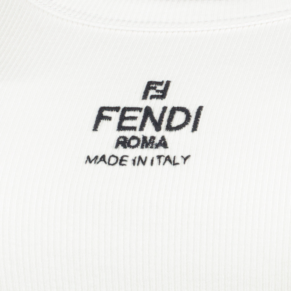 Tops Top in cotone bianco Fendi Roma Fendi Blanc Femme