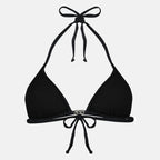 Image of the Elettra black nylon bikini top by Diesel for Women - Spring-Summer 2026 - Back View