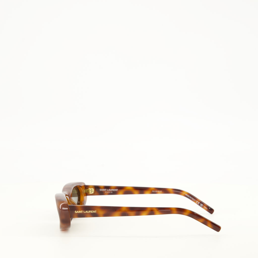 Lunettes Gafas de Sol SL 557 Shade Plump Marrón Saint Laurent Marron Unisexe