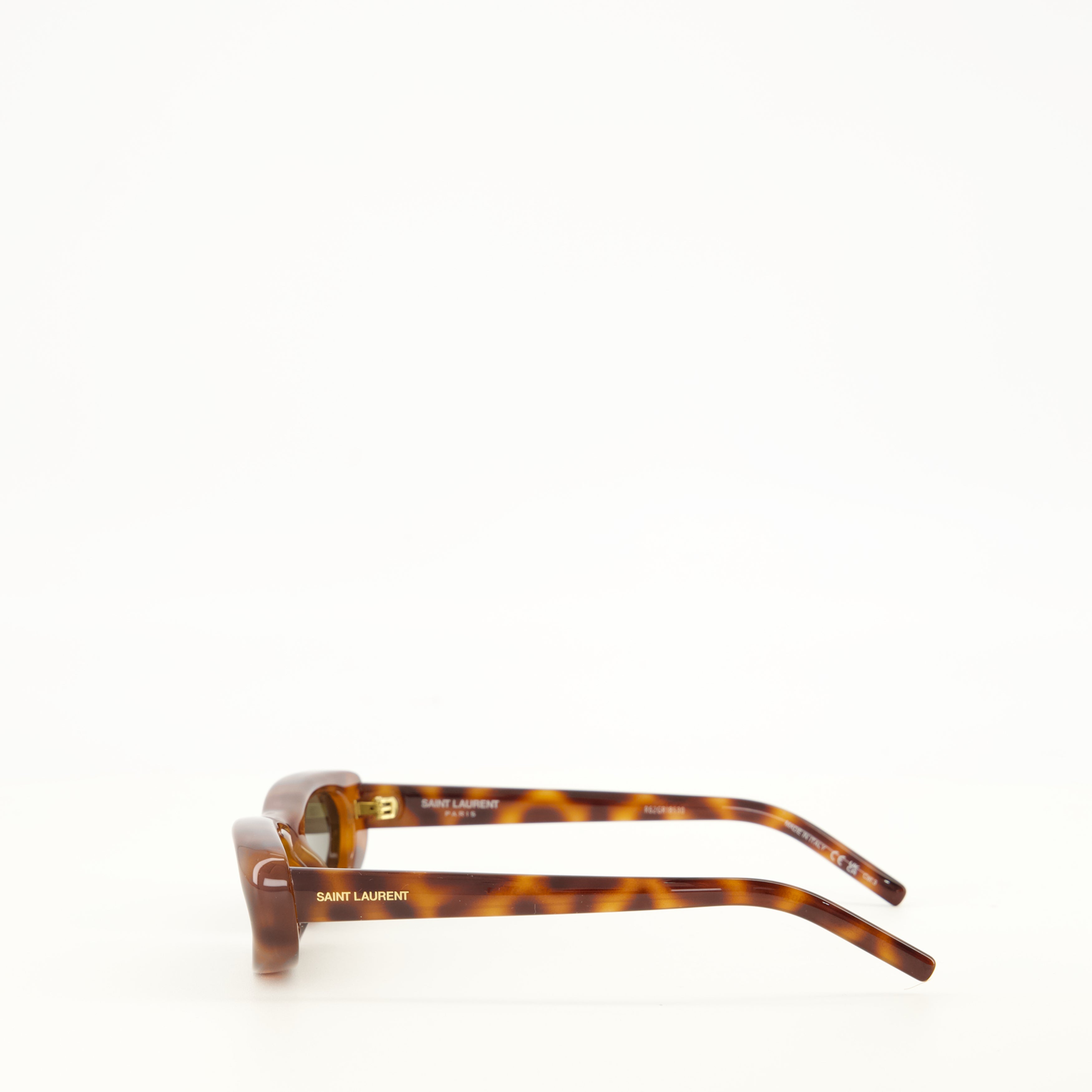 Lunettes SL 557 Shade Plump Brown Sunglasses Saint Laurent Marron Unisexe
