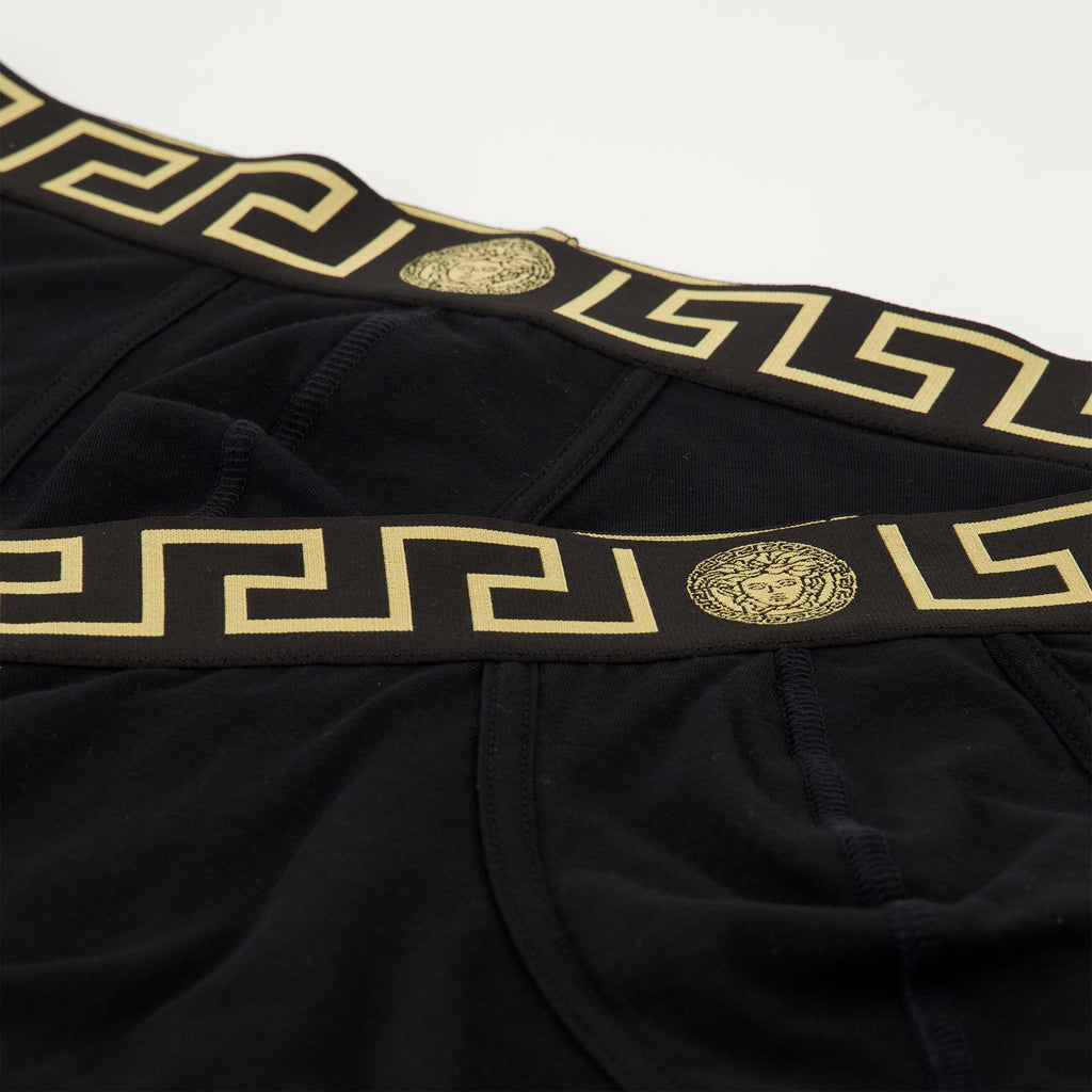 Roupa íntima e homewear Conjunto Boxer Medusa Greca Versace Preto Homme