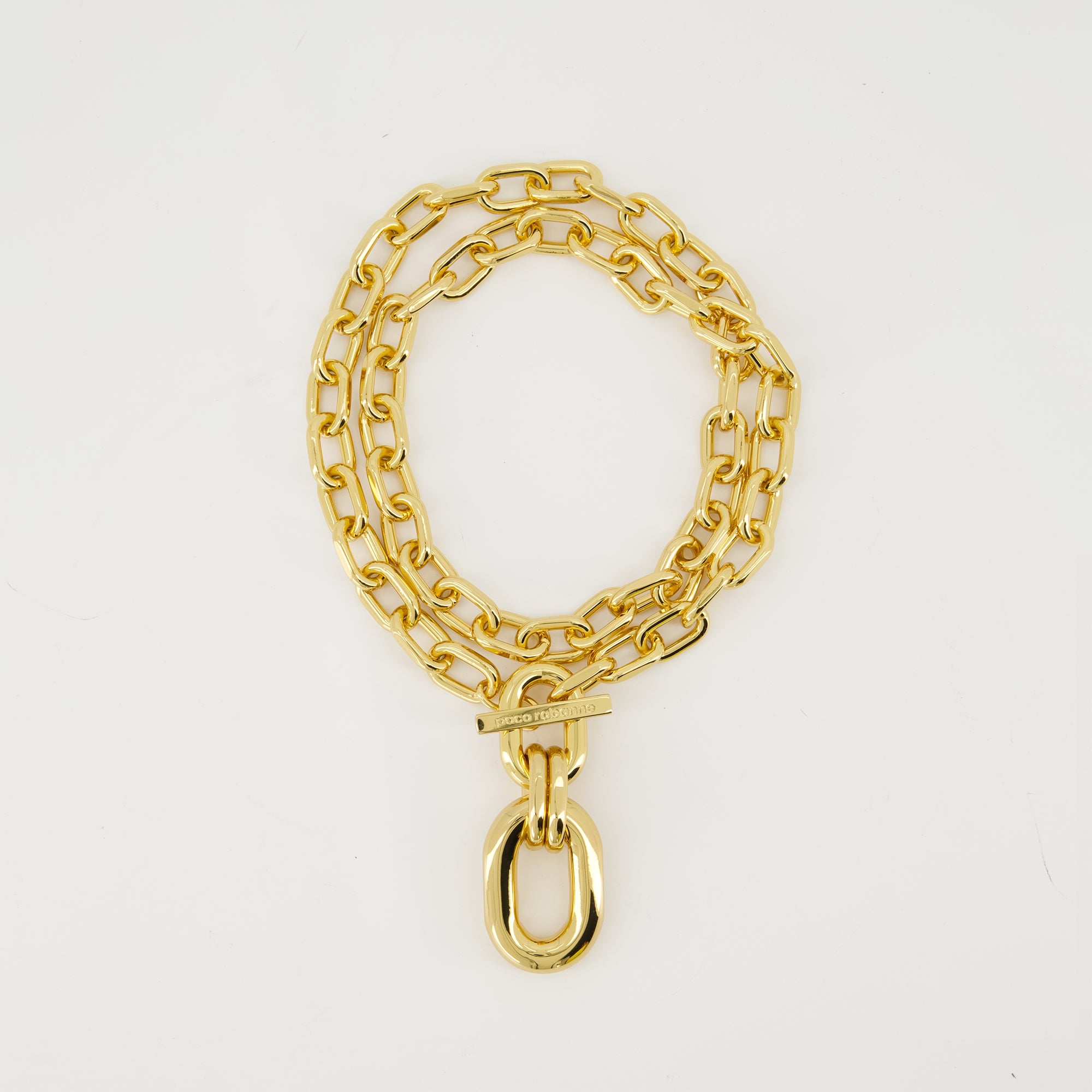 주얼리 더블 XL 링크 목걸이 Rabanne 금 Femme