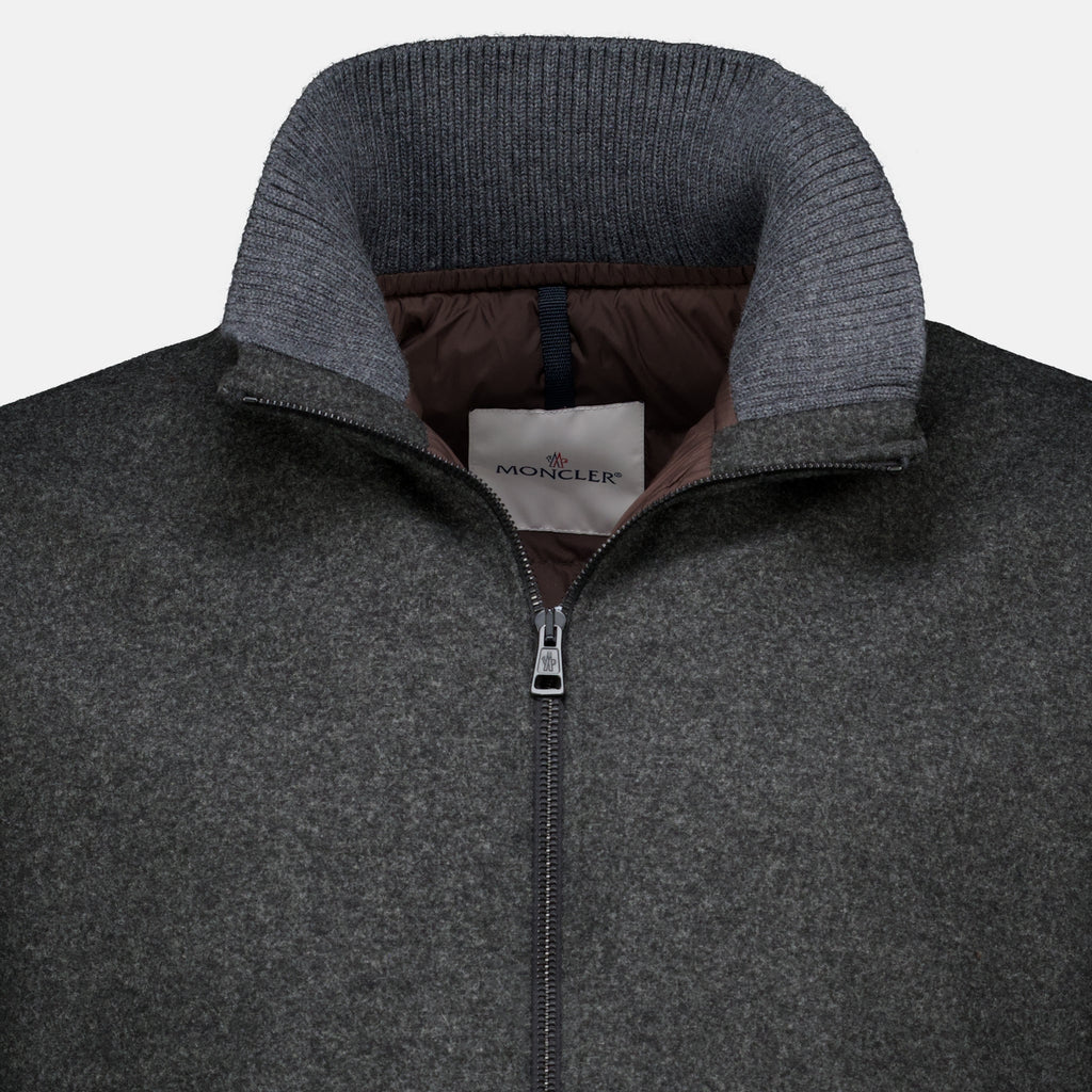 Vestes Limberl Padded Jacket in Flannel Moncler Gris Homme