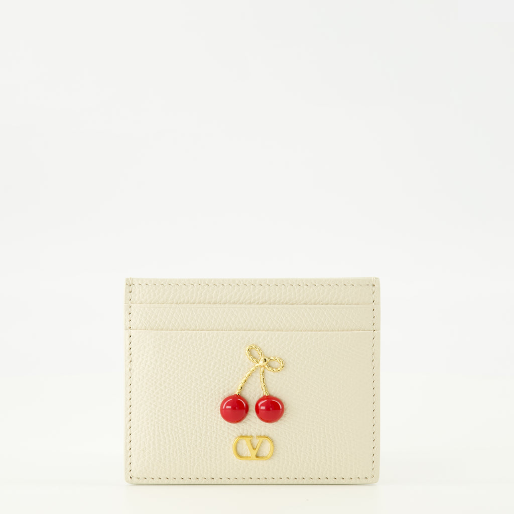 Petite maroquinerie 베이지 체리픽 지갑 Valentino Garavani Beige Femme