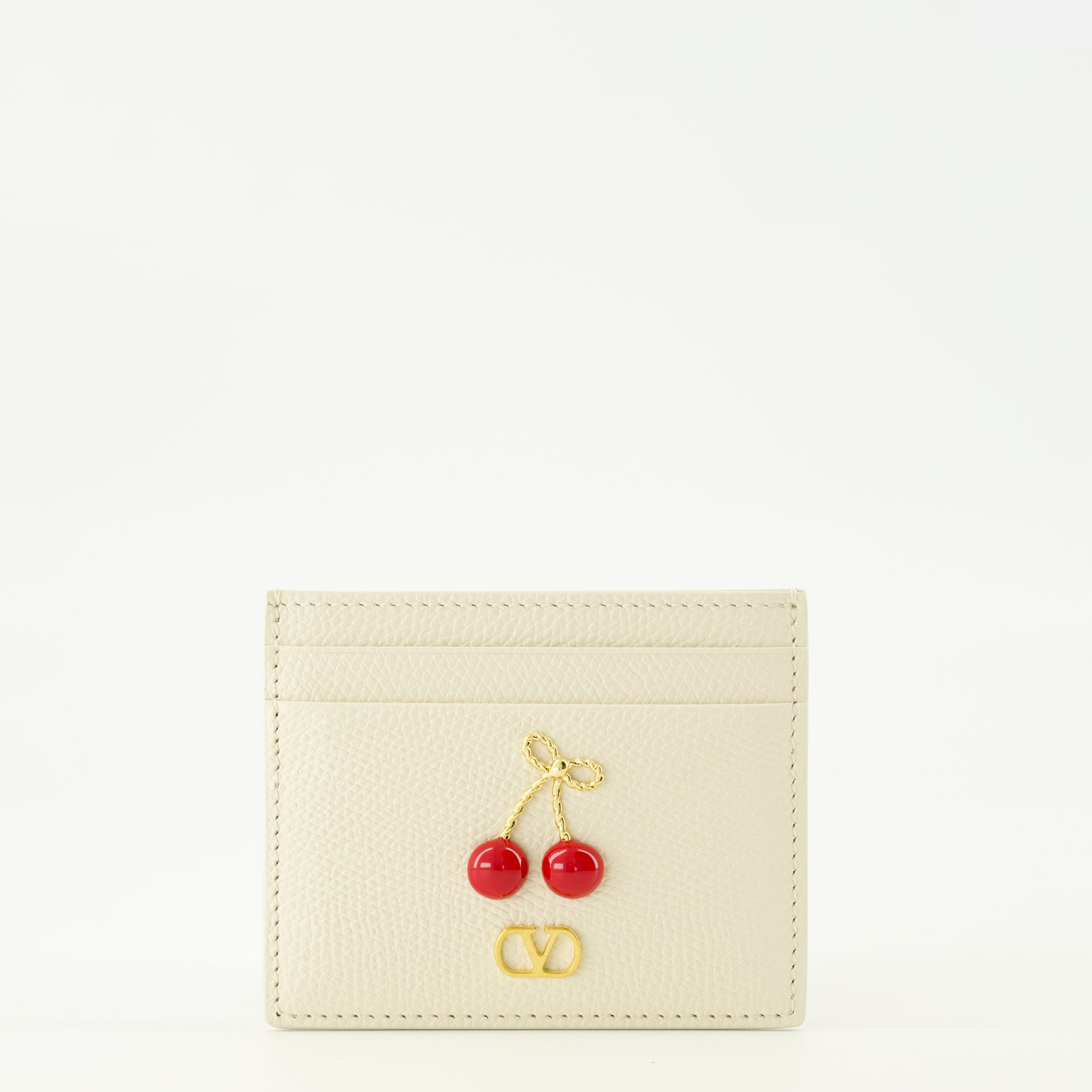 Petite maroquinerie Portefeuille Cherryfic beige Valentino Garavani Beige Femme