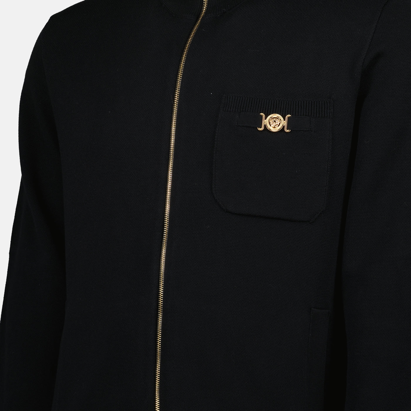 Sweatshirts Veste zippée en cachemire Versace Noir Homme