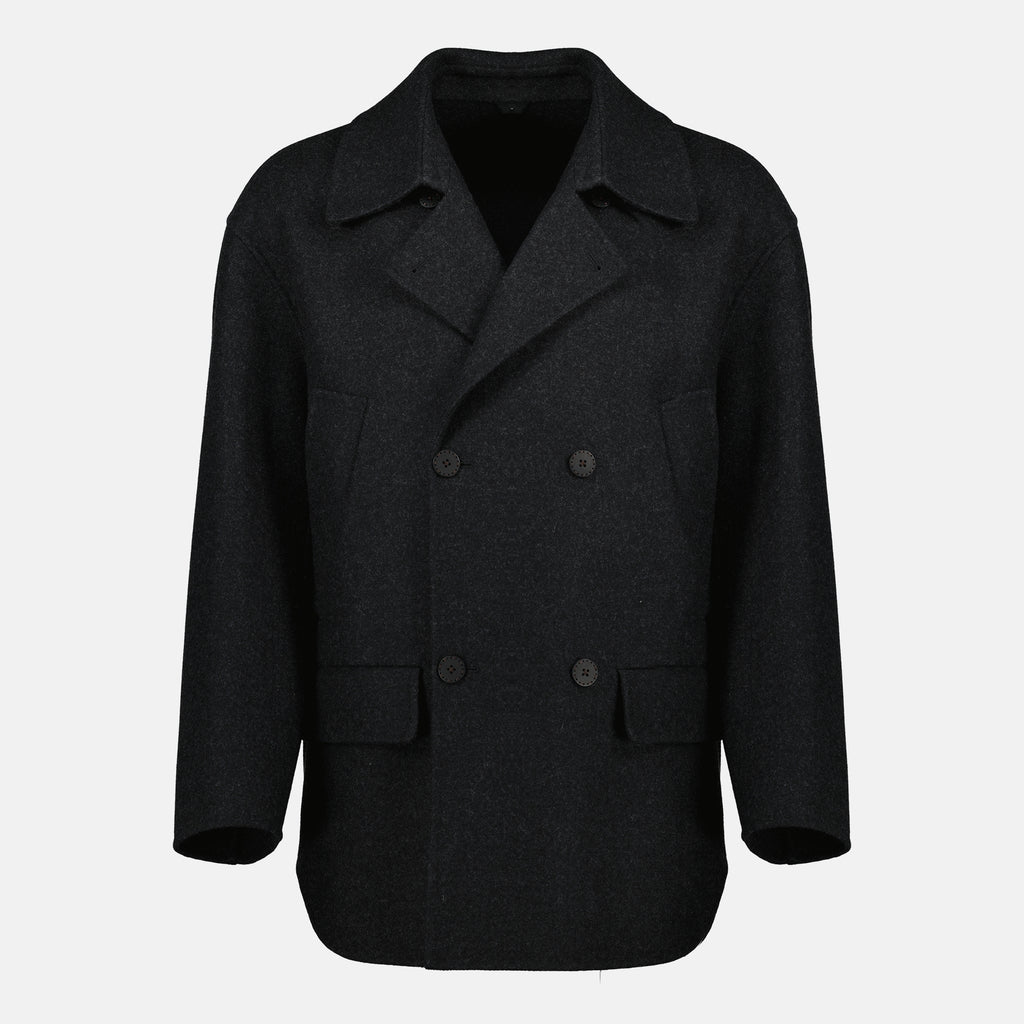 Image of the article Gray wool coat by Fendi for Men - Autumn-Winter 2025 - Front view