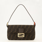 Sacs à main et épaule FFファブリックバゲット®バッグ ブラウン Fendi Marron Femme