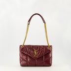 Imagem do artigo Bolsa Puffer Bordô da marca Saint Laurent para Mulheres - Temporada Outono-Inverno 2025 - Vista Frontal
