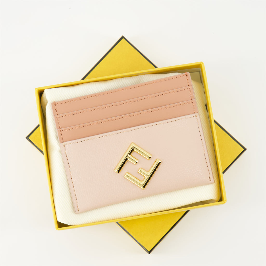 Small leather goods Porte-cartes FF Diamonds Fendi Pink Femme