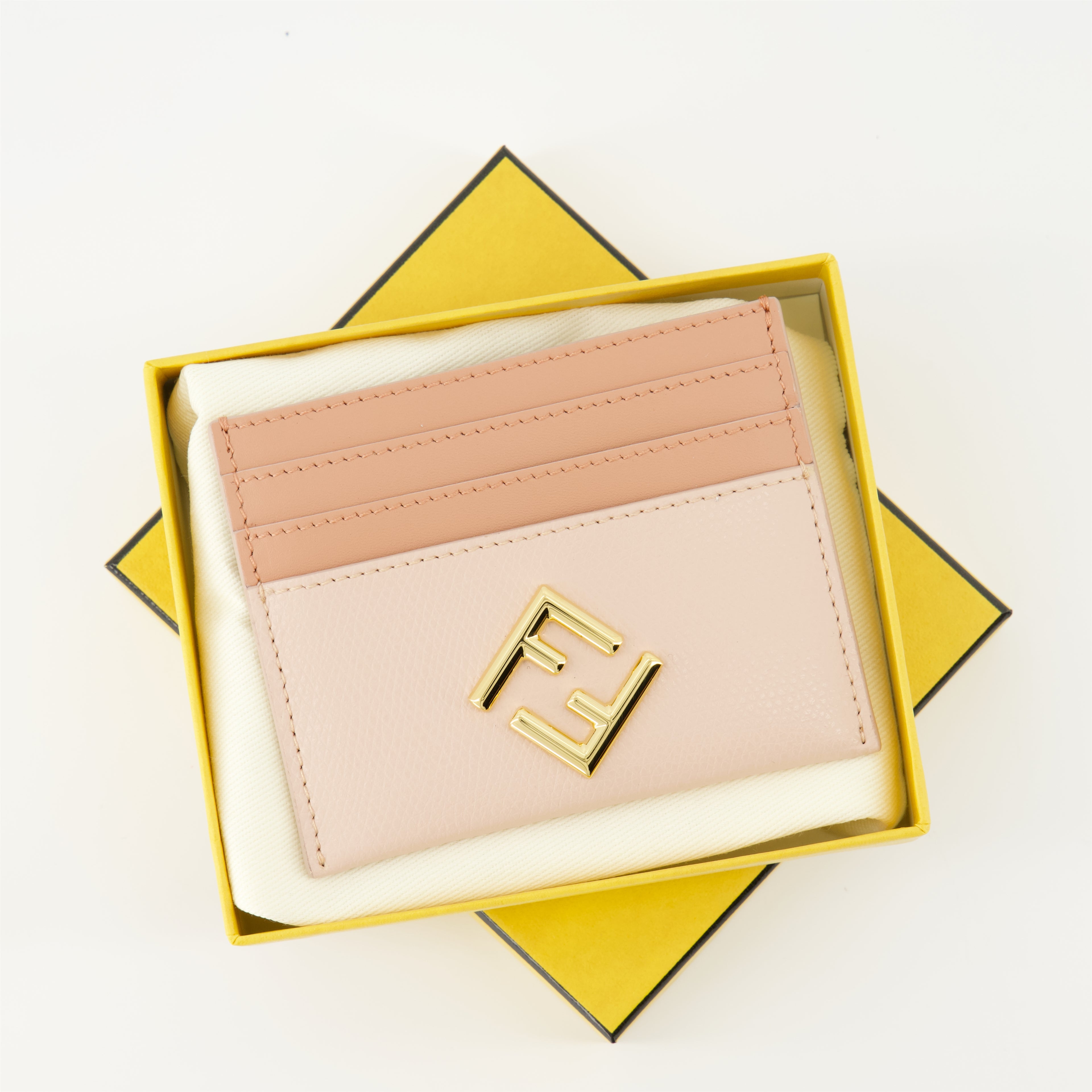 Small leather goods Porte-cartes FF Diamonds Fendi Pink Femme