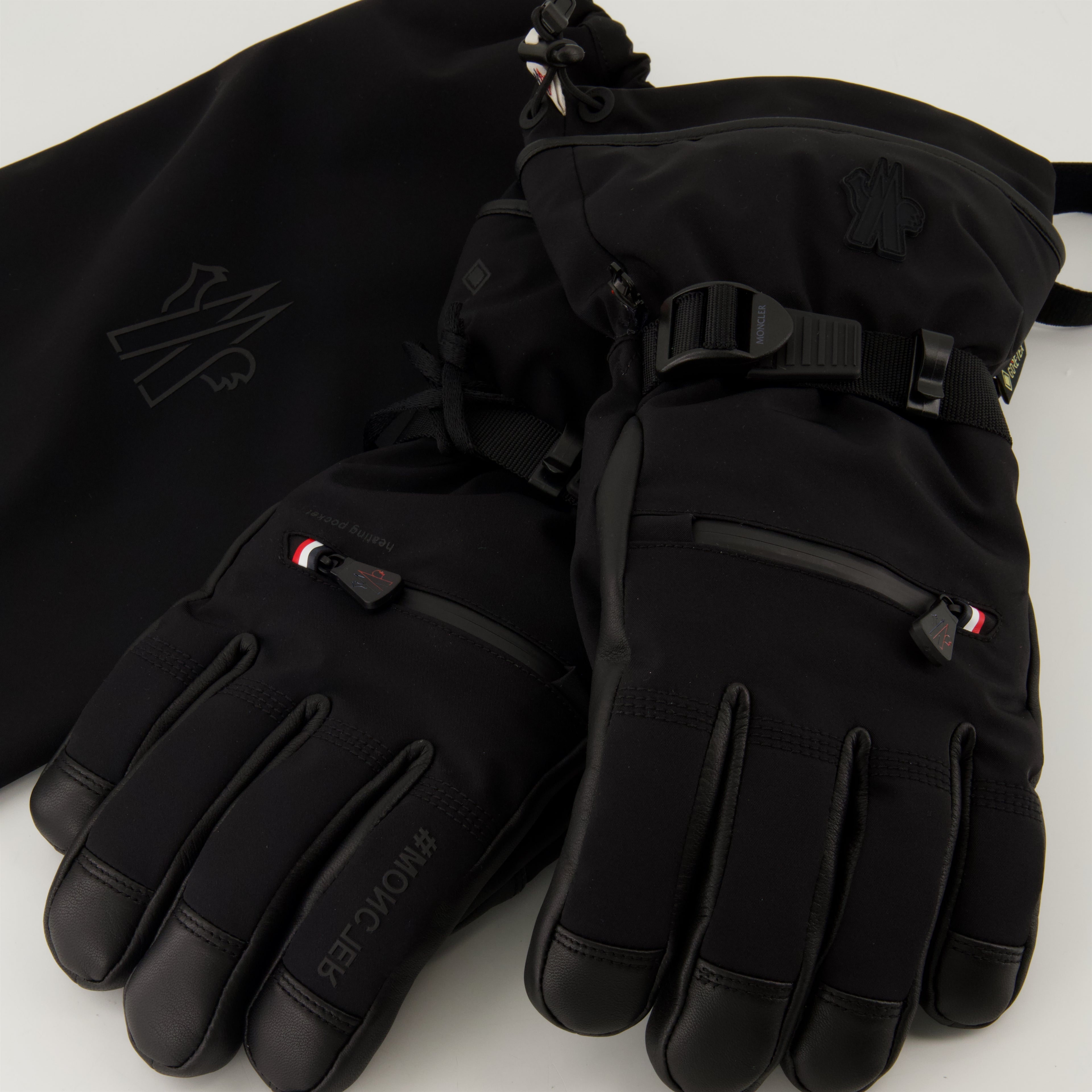 Scarves and gloves Gants de ski Moncler Grenoble Black Homme