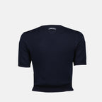 Maglieria Maglione a Maniche Corte Prada Blu scuro Femme