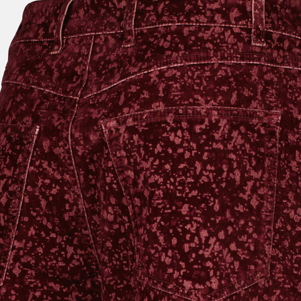 Imagem do jeans vermelho com efeito veludo em algodão da marca Rabanne para Mulheres - Coleção Primavera-Verão 2026 - Vista Detalhada_2