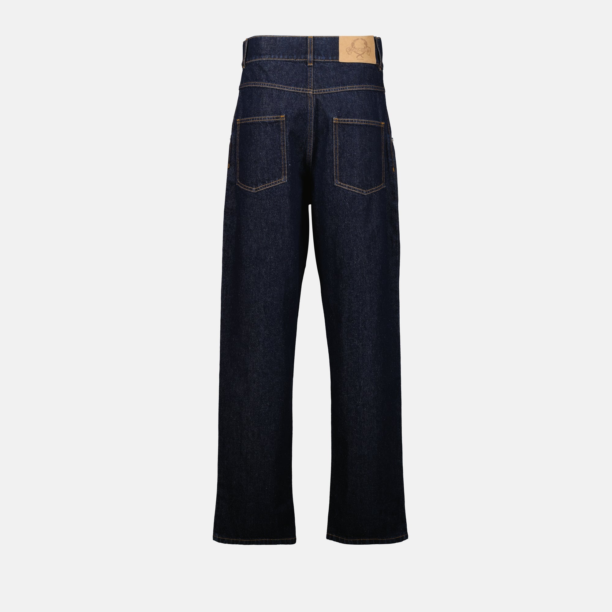 Pantaloni Jeans in Denim Moschino Blu scuro Femme