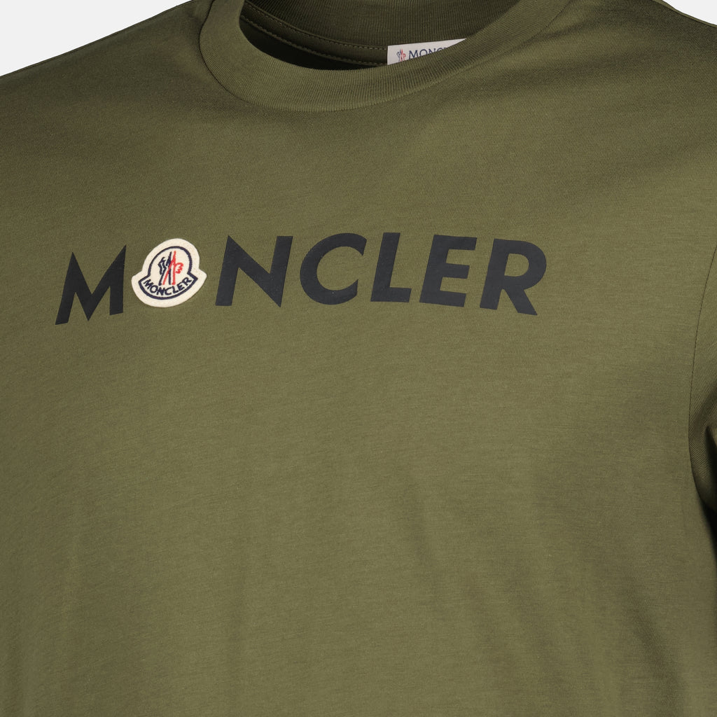 T-shirts カーキ プリント ロゴ Tシャツ Moncler Kaki Homme
