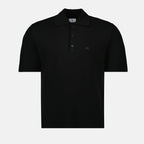 Polos Polo en maille côtelée Courrèges Noir Homme