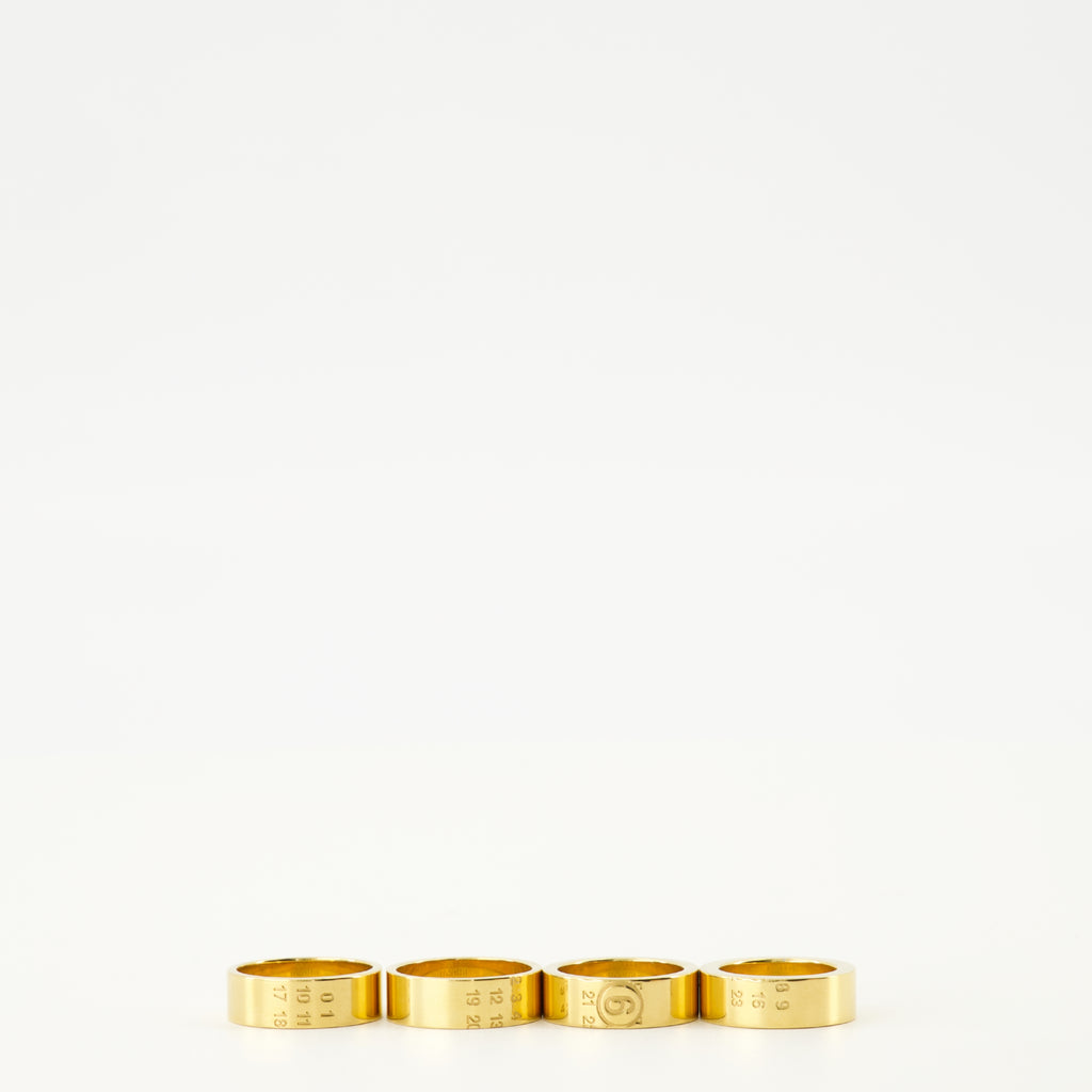 Image de l'article Bague empilée Numeric doré de la marque Mm6 pour Femme - Saison Automne-Hiver 2025 - Vue détaillée_2